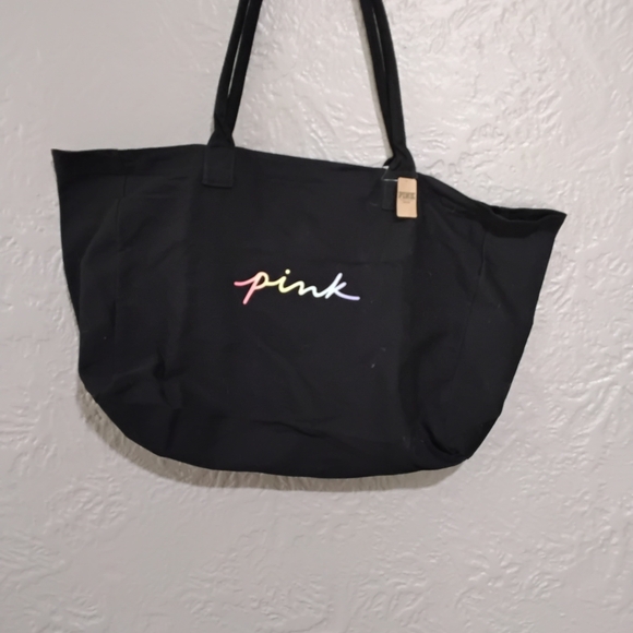PINK Victoria's Secret Black Tote Bag - Picture 3 of 9